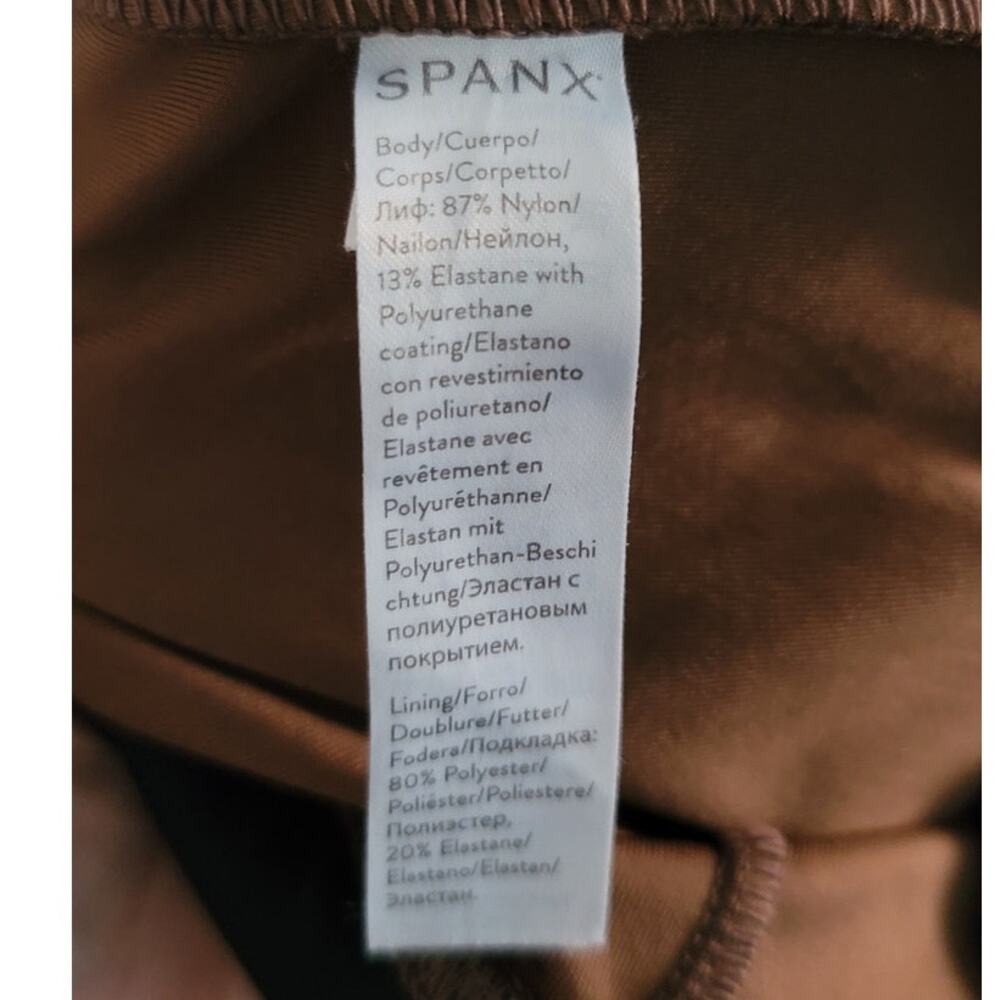 Spanx Faux Leather Snakeskin Leggings 20265R Brown Snakeskin Medium - Picture 6 of 10